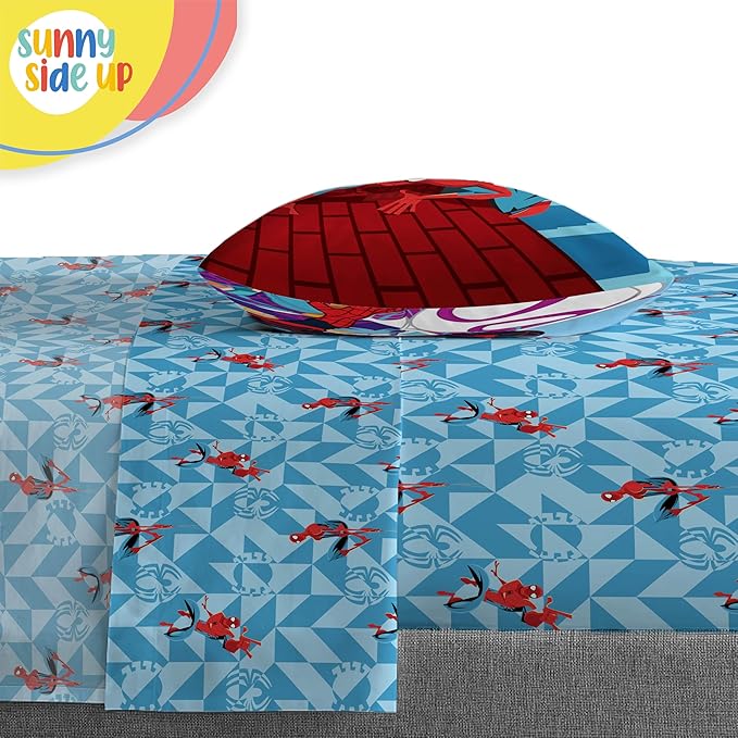 Sunny Side Up Kids Comforter Set Includes Sheets and Pillow Covers - Soft and Cozy Bed Set for Stylish Room Decor, Gray - Spiderman, 5 Piece Twin Bedding