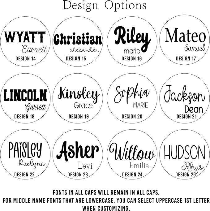 Personalized 3D Birth Announcement Sign, Custom Baby Name Hospital Photo Prop, Many sizes, 12 Font Options, 30 Colors