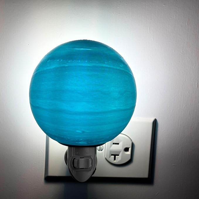 Moon Night Lights | Night Lamp LED Light | 3D Solar System NightLight, Planet Home Décor, Space Nursery, Kids Room, Space Gift, Birthday Gifts, Bedroom Decorations (Uranus, 4 Inch)