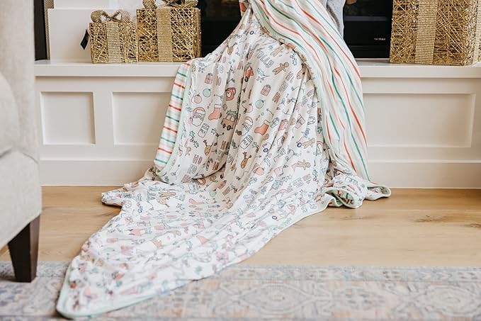 Copper Pearl Jumbo Premium Knit 3 Layer Stretchy Throw Blanket Cindy