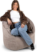 Big Joe Milano w/ Vibe Vibrating Massage Bean Bag Chair, Lunar Gray Hyde, Faux Suede Polyester Blend, 2.5 feet