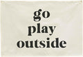 Nursery Rectangular Canvas Banner Wall-Hanging Flag Wall Art Decor for Baby Boy Girl,Kids Room Playroom Bedroom Game Room Kindergarten Decor,Birthday Christmas Gift-Go Play Outside-28.5"L×20"W