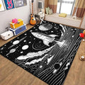 Space Planet Theme Area Rug,5x6ft,Universe Outer Space Rugs for Kids Bedroom Space Carpet Universe Solar System Planet Theme Carpets for Living Room Nursery Room Toddler Classroom Decor