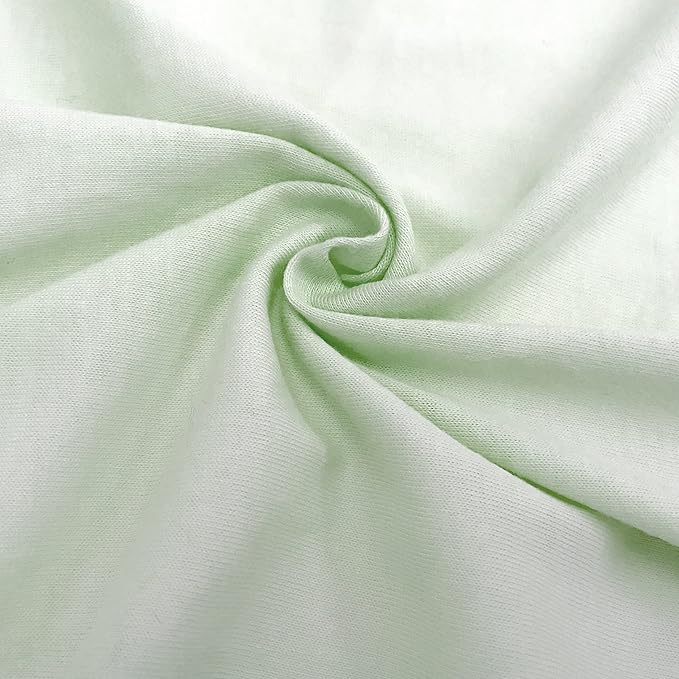 American Baby Company 2 Pack 100% Cotton Knit Fitted 18" x 36" Cradle/Bassinet Sheet - Compatible with Mika Micky Bassinet, Celery, Soft Breathable, for Boys and Girls