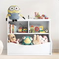 CAPHAUS Kids' Toy Storage Organizer, Open Storage Cubby, Multifunctional Book and Toy Storage Cabinet, Book and Toy Storage Shelf for Nursery, Playroom, Closet, Home Organization Toy Bookcase