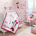 Lambs & Ivy Disney Baby Minnie Mouse Love 3-Piece Pink Nursery Crib Bedding Set
