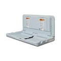 ECR4Kids Horizontal Wall-Mounted Changing Station, Baby Changer, Blue/Grey Speckled