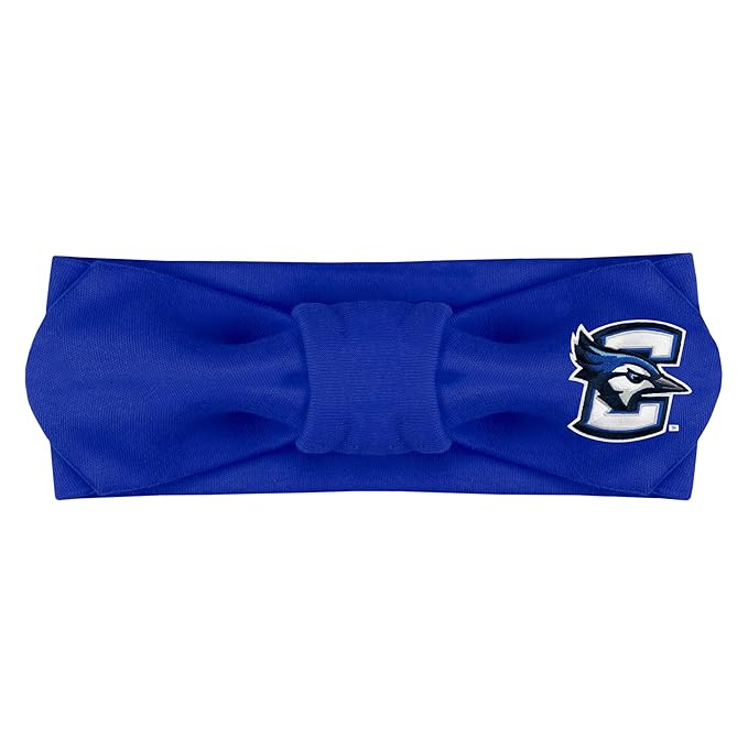 Creative Knitwear Creighton Bluejays Infant Girls Royal Solid Hair Knot Headband Embroidered Logo - Size Newborn - 4T