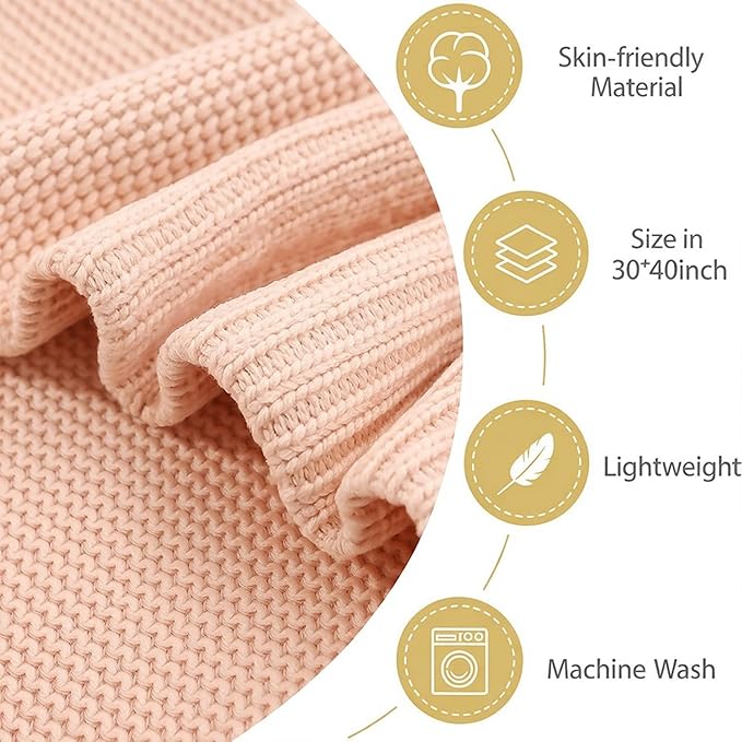 Luxury Personalized Baby Blanket, Soft Breathable Cotton Knit, Custom Embroidered Name Blanket, Newborn Baby Gift, Baby Shower Present, Gifts for New Mom, Baby Girl & Boy Style 1