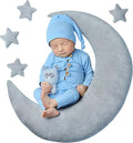 IGMaryBox Baby Moon Star Pillow Infant Posing Pillow Newborn Photography Prop Newborn Photography Posing Pillows Grey