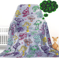 Glow in The Dark Mushroom Blanket for Adults - Soft Fleece Plush Mushrooms Throw Blanket for Bed Couch, Cottagecore Home Decor Cute Stuff Mushroom Gifts for Women 80"x60"