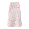 HALO 100% Cotton Sleepsack Swaddle, 3-Way Adjustable Wearable Blanket, TOG 1.5, Watercolor Rose Toss Blush, Newborn, 0-3 Months