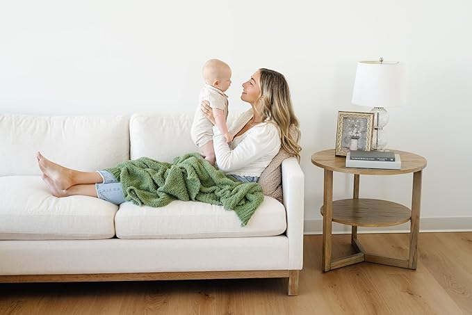 SARANONI Bamboni Baby Blanket | Luxury Plush Super Soft Blanket | Breathable Comfy Blankets for Kids and Teens | Olive - 40" x 60"