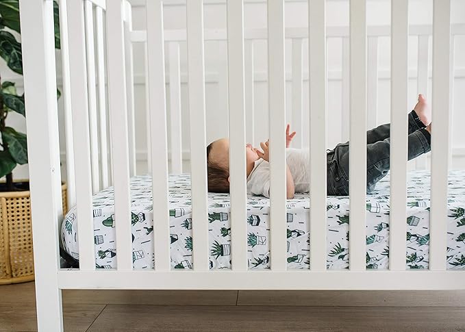 Premium Fitted Knit Crib Sheet/Toddler Sheet Shiloh by Copper Pearl