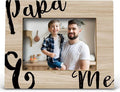 FONDCANYON Papa and Me Picture Photo Frame, Father Photo Frame, Grandpa Picture Frame, Papa Frame, Best Gifts for Father from daughter son, Papa Gifts for Father’s Day (5x7 Inch Photo)