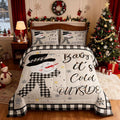 Kids Christmas Snowman Comforter Set Twin Size,Snowflake Winter Bedding,Girls Boys Adults Bedroom/Xmas Cabin Decor,Geometric Grids Lattice Down Comforter,Rustic Vintage Duvet Insert,1 Pillowcase