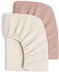 Lulu Moon Muslin Crib Sheets - Fitted Crib Mattress Sheets for Boys and Girl - 28"x 52", 2 Pack