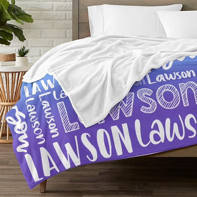 Dr.TOUGH Personalized Blankets with Name Customized Baby Blankets for Girls Boys Adults Monogrammed Blankets and Throws Christmas Birthday Mothers Valentines Day Gift (Z-Colorful 07, 40''×50'')