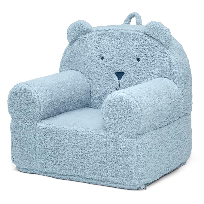 babyGap by Delta Children Sherpa Bear Chair - Greenguard Gold Certified, Powder Blue