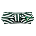 Creative Knitwear South Florida Bulls Infant Girls Hunter/White Striped Hair Knot Headband Embroidered Logo - Size Newborn - 4T