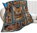 Bengal Cat Gifts and Decor - Cute Throw Blanket for Girls, Women, Kids, Adults - Soft Warm Cozy Fleece for Couch, Sofa, Bed - 50"x40"