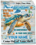 Custom Turtle Gifts for Girls - 30" x 40" Inches Cartoon Turtle Blanket Gifts for Kids - Colorful Warm Fuzzy Blankets for Sofa, Lap & Office
