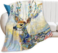 Deer Blanket Forest Deer Gifts for Girls Boys Woman Kids Hunting Lover Throw Blankets Soft Blanket Warm Fleece Flannel Plush Blankets for Bed Sofa Couch 50"x60"