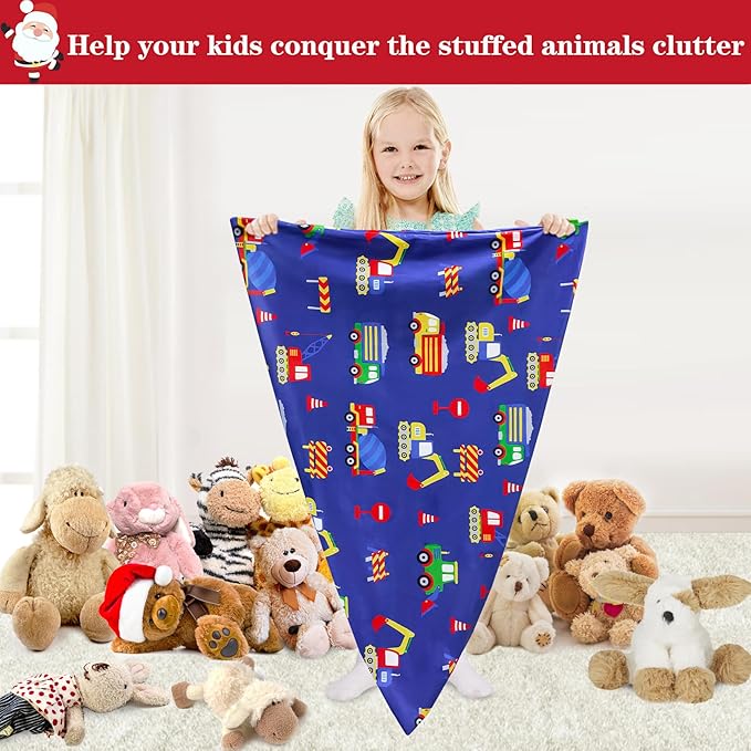 Jorbest Stuffed Animal Bean Bag Storage, Cute Excavator Stuffed Animal Storage for Kids and Adults, Luxury Velvet Bean Bag Covers Only without Filling, (200 L/52 Gal)