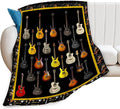 Guitar Blanket for Women Man Musical Instrument Guitar Throw Blanket Soft Cozy Warm Fuzzy Fleece Guitar Bedroom Decor Blanket Gifts for Guitar Lover Guitarist Couch Sofa Bedding 60"X50"