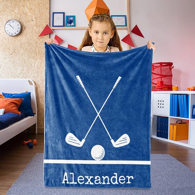 Custom Hockey Baby Nursery Blanket: Personalized Toddler Essentials for Boys and Girls - Birthday Gift for Hockeys Lovers - Soft Fluffy Warm Skin Blankets (40 * 50inch)