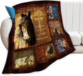 Horse Blanket Throws Horse Gifts Christian Horse Throw Blanket for Girls Women Kids Adults Soft Warm Cozy Fleece Blanket for Couch Sofa Bed 80"x60"