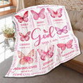 Butterfly Bible Verse Blanket, Inspirational Scripture Religious Gifts for Christian, Warm Soft Flannel Bible Throw for Bed Sofa Decoration 30"x40" for Baby