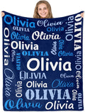 Gudina Personalized Baby Blankets and Throws, Custom Blanket with Name, Personalized Christmas Blanket Gifts for Women Men