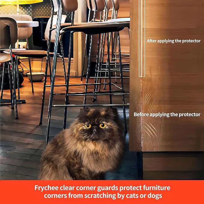 Clear Self-Adhesive Wall Corner Protectors-4 PCS of Corner Guards & Edge Protector for Baby, Furniture, Door, Tables, Cover Sharp Furniture, Easy to Install (3cmx80cm/1.18inx31.5in)
