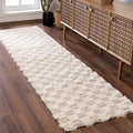 Hauteloom Atira Hallway, Kitchen Runner Rug - Contemporary - Plush Pile - Cream, Light Beige, Light Brown - 2'7" x 16'