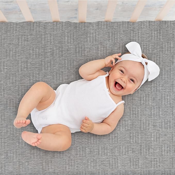 Delta Children Sweet Beginnings Dual Sided Baby Crib Mattress and Toddler Mattress, GREENGUARD Gold and CertiPUR-US Certified, Firm Plant-Based Foam, Waterproof, 5 Year Warranty, Made in USA