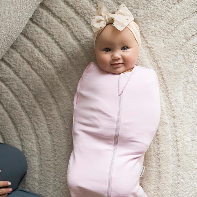 Tiny Twinkle Baby Sleep Sack 0-3 Months 1.0 TOG, Cotton & Elastane Wearable Blanket, Swaddle Transition Micro-Fleece, Machine Washable (Orchid)