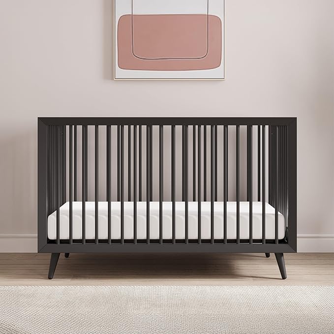 Child Craft Cranbrook 3-Piece Nursery Set, Includes 4-in-1 Convertible Crib, Dresser and Chest, Crib Grows with Your Baby (Ebony)