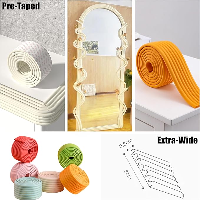 M2cbridge Multifunctional Edge and Corner Guard Coverage Baby Safety Bumper DIY 6.5 Ft (Grass Green)