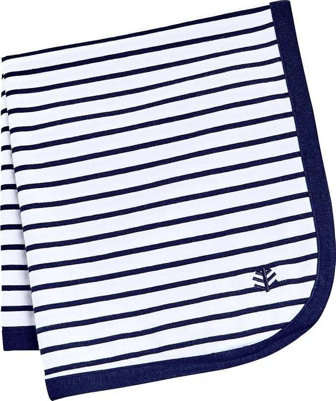 Coolibar Baby's Sun Blanket - UPF 50+ Sun Protection - Batibou in White/Navy Stripe