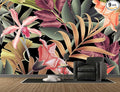 Banana Leaf Large Wallpaper Tropical Flower Wall Mural for Living Room Bedroom Dining Room(Not Self-Adhesive)