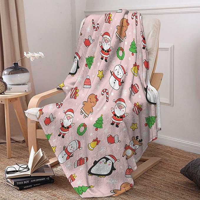 Christmas Blanket for Boys Girls - Christmas Decor for Couch/Bed/Living Room - Ultra Soft Blanket Home Decor for All Seasons,60"x80"-Adults/Twin Size