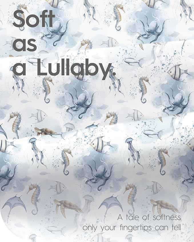 Pack and Play Sheets Fitted, Ultra Soft Mini Crib Sheets Boy, Neutral Pack N Play Mattress Sheets Hypoallergenic and Soothing, Premium Jersey Playard Sheets, Safari Animals, 2 Pack