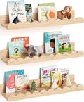 G&W Gruwald Nursery Book Shelves, Set of 3, Nursery Decor for Baby and Toddler, Scalloped Shelves, Book Shelf for Kids Rooms, Wall Book Shelf for Bedroom Kids, Floating Shelf for Wall