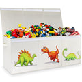 HOMEMARVEL Toy Chest for Boys, Storage Bins for Toys, Toy Box for Boys, Kids Toy Storage Bins, Sturdy & Foldable, Removable Divider, Large Storage Containers for Playroom, Bedroom, Closet, Home