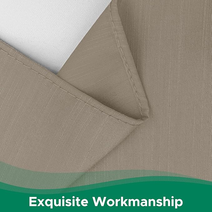 Biscaynebay Wrap Around Bed Skirts for Queen Beds 15" Drop, Taupe Adjustable Elastic Dust Ruffles Easy Fit Wrinkle & Fade Resistant Silky Luxurious Fabric Machine Washable
