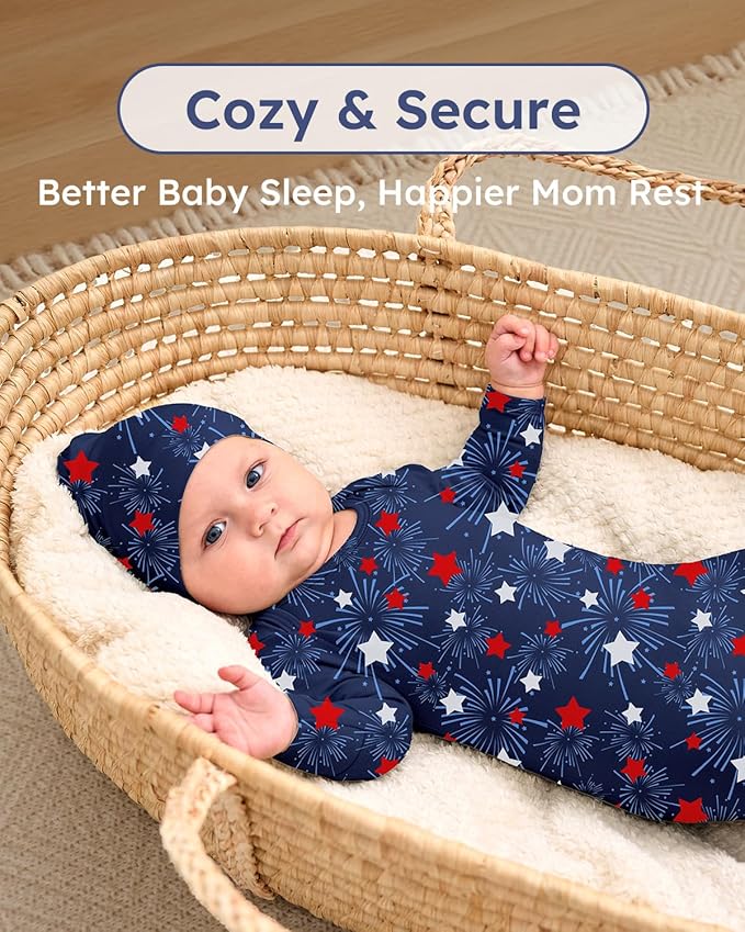 Yoofoss Baby Knotted Gowns 0-3 Months, Newborn Sleepers Hospital Coming Home Outfit for Photograph, Soft Breathable Comfort