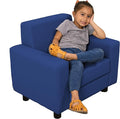 Factory Direct Partners SoftScape Inspired Playtime Classic Reading Chair, Children's Commercial-Grade Upholstered Furniture for Home, Daycare, Preschool, Library; Comfy Modern Design - Blue, 14472-BL