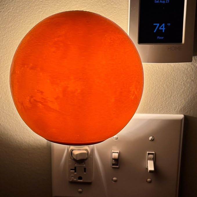 Mars Night Lights | 5" Mars Night Lamp LED Light | 3D Solar System NightLight, Planet Home Décor, Space Nursery, Kids Room, Space Gift, Birthday Gifts, Bedroom Decorations
