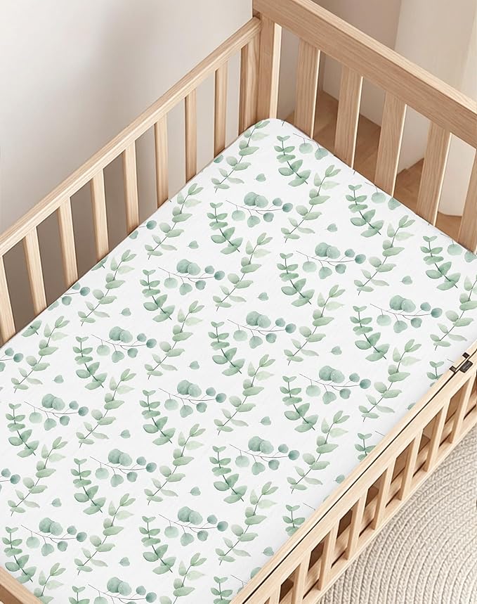Crib Sheets for Boys and Girls, 2 Pack Fitted Baby Sheets for Standard Toddler Mattress 28" x 52", Soft Breathable Jersey Knit Baby Bedding (Nature Escape)